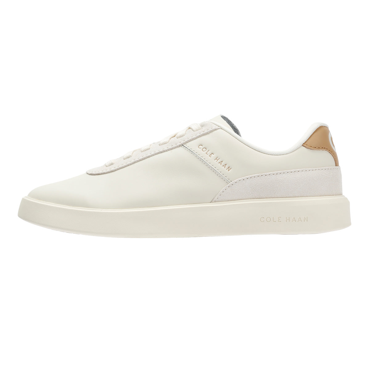 Cole Haan Grand Crosscourt Packaway Leather Men's Ivory Trainers