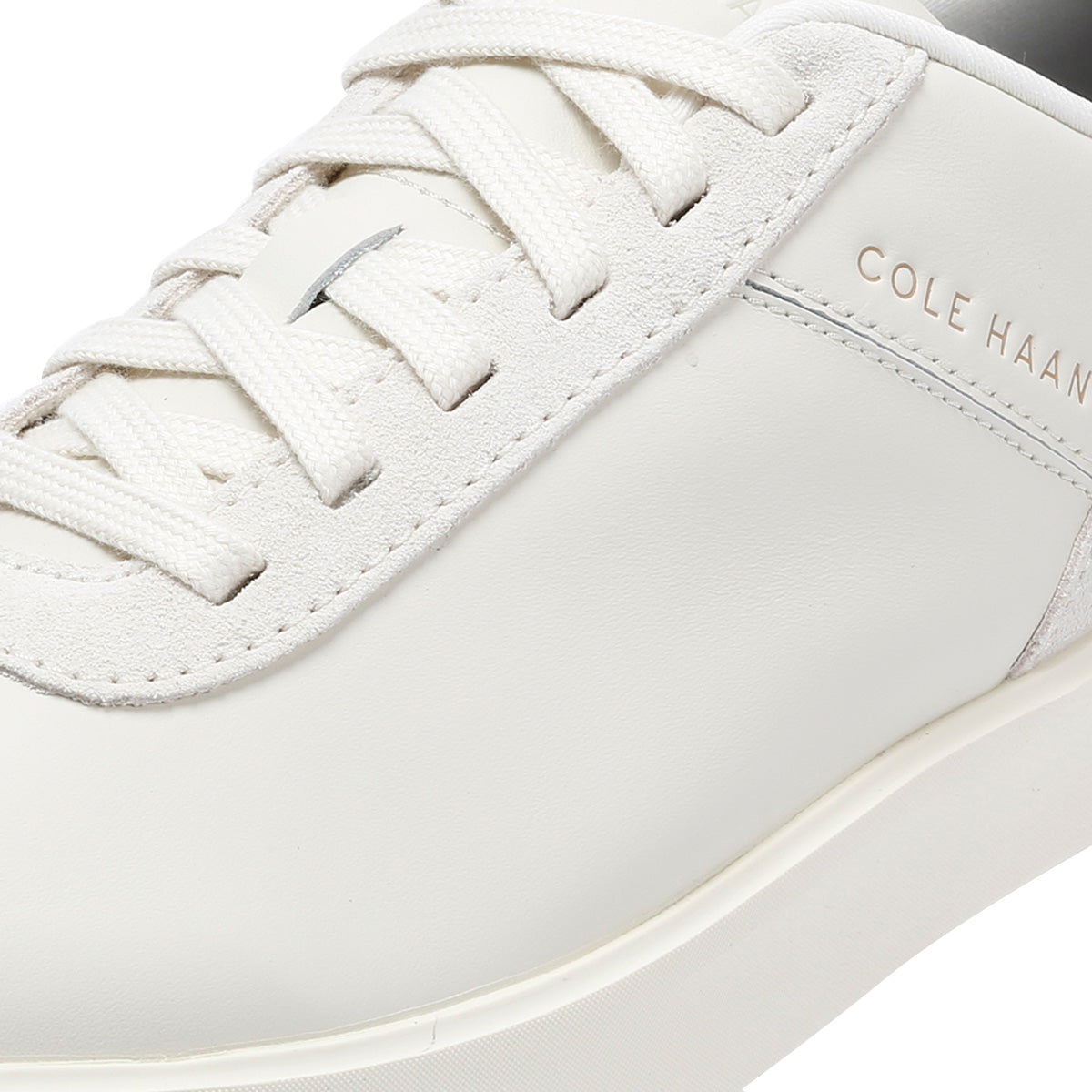 Cole Haan Grand Crosscourt Packaway Leather Men's Ivory Trainers
