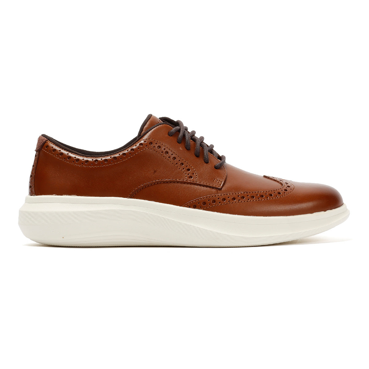 Cole Haan Grand Aerion Wingtip Oxfords Leather Men's British Tan Lace-Up Shoes