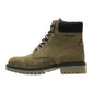 Ed Hardy Embroidered Flames Nubuck Women's Khaki Boots
