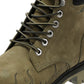 Ed Hardy Embroidered Flames Nubuck Women's Khaki Boots