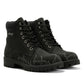 Ed Hardy Embroidered Flames Nubuck Men's Black Boots