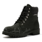 Ed Hardy Embroidered Flames Nubuck Men's Black Boots