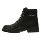 Ed Hardy Embroidered Flames Nubuck Men's Black Boots