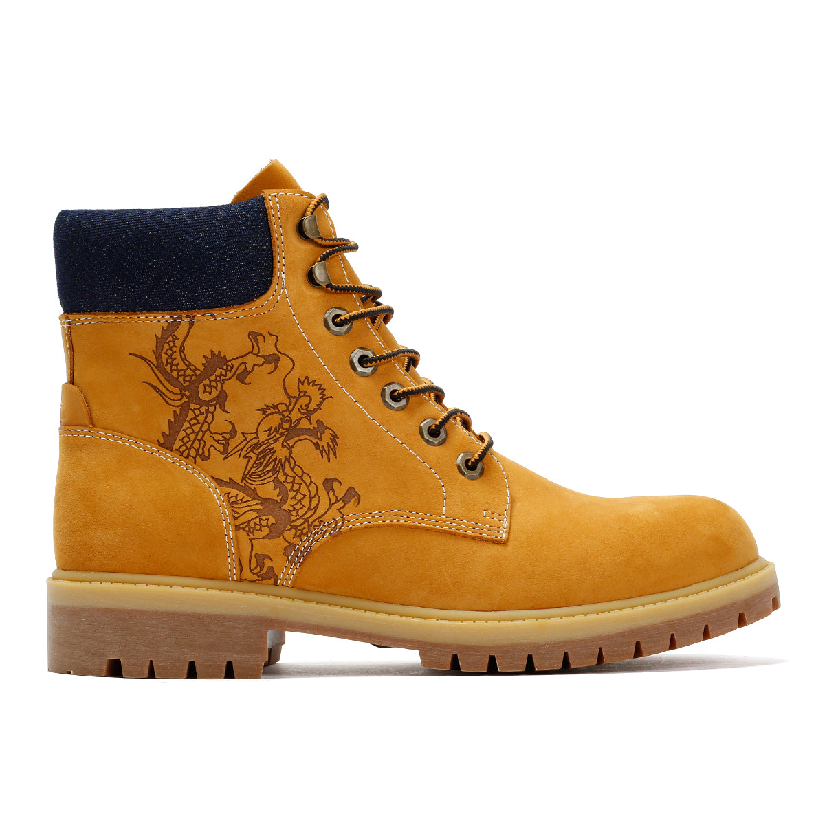Ed Hardy Dancing Dragon Nubuck Men's Tan Boots