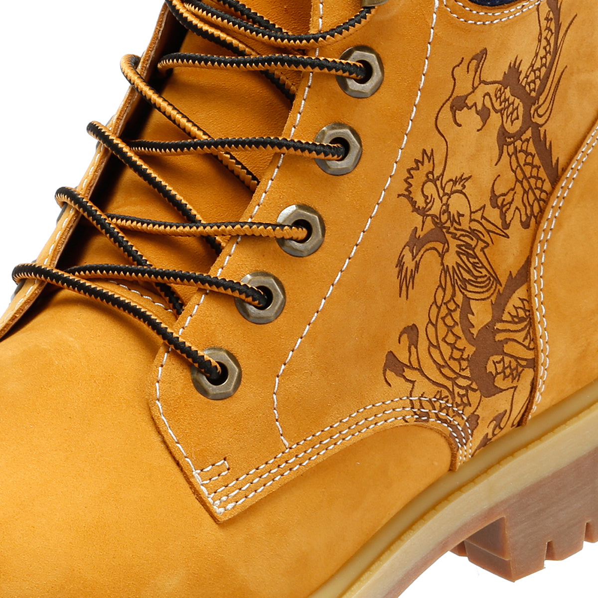 Ed Hardy Dancing Dragon Nubuck Men's Tan Boots