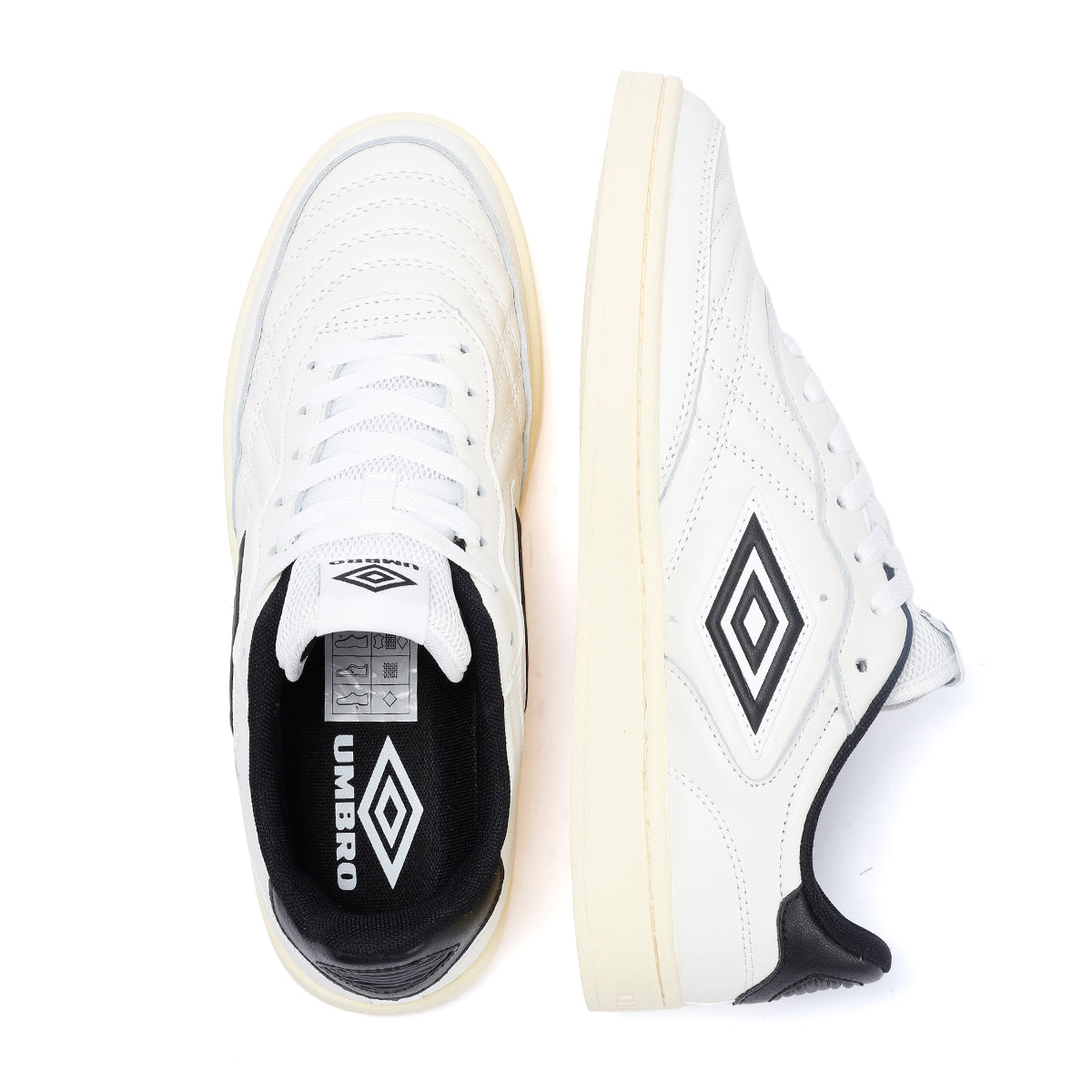Umbro Clayton Leather Men's White/Pastel Yellow/Black Trainers