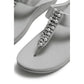Fitflop Fino Toe-Post Polyurethane Women's Silver Sandals