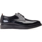 Base London Men's Roly Plain Toe Derby in Black