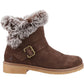 Hush Puppies Hannah Suede Women's Chocolate Wide Fit Winter Ankle Boots