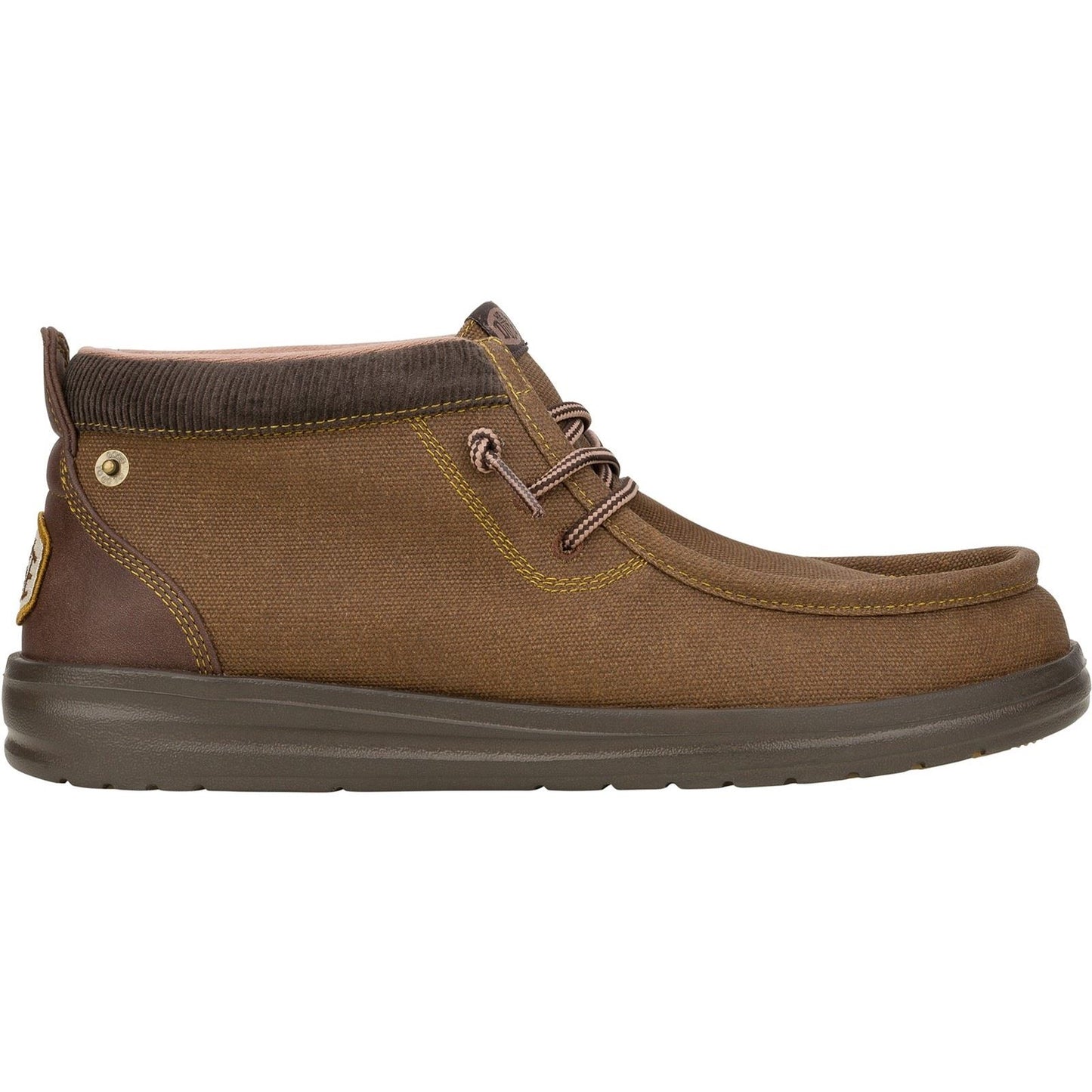 HEYDUDE Men's Wally Mid GripR Boots in Dark Brown