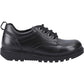 Hush Puppies Keeley Leather Youth Black Lace-Up Shoes