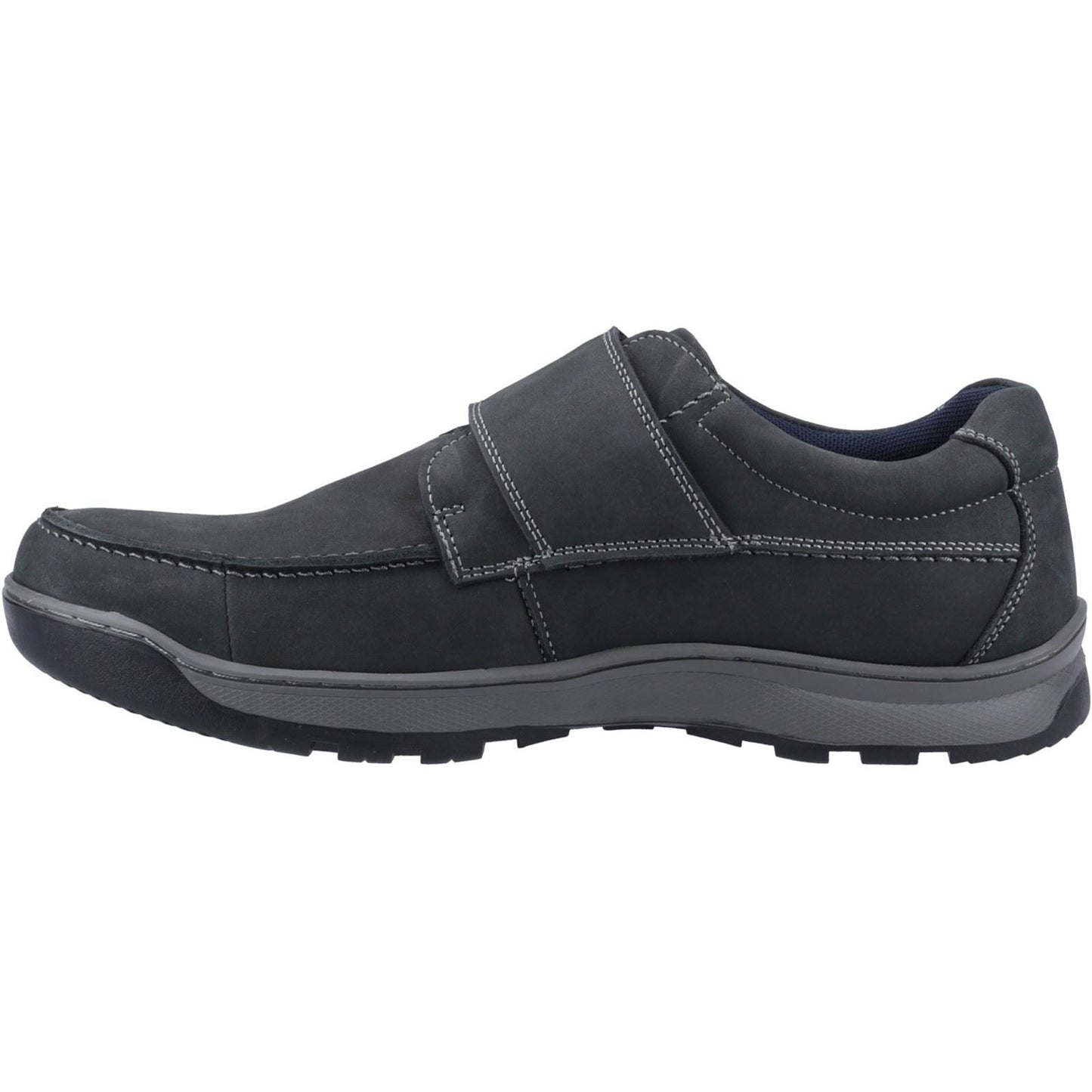 Hush Puppies Men's Casper Touch Fastening Shoes in Navy Nubuck