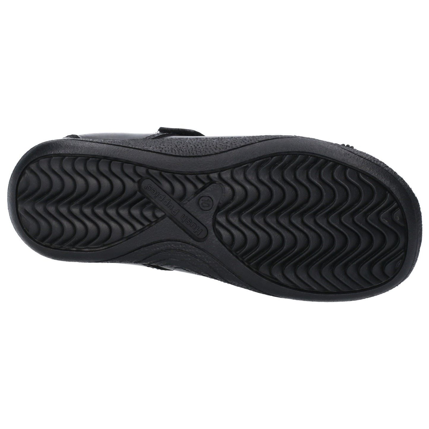 Hush Puppies Jessica Junior Girls Black Leather Shoes