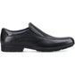 Hush Puppies Dumfries Leather Boy's Black Loafers