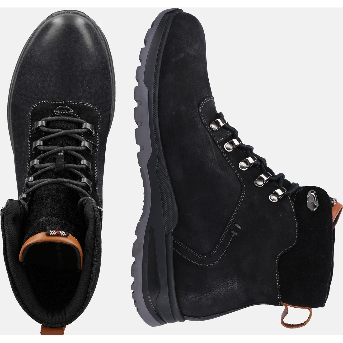 Hush Puppies Men's Paul Boot in Black Nubuck