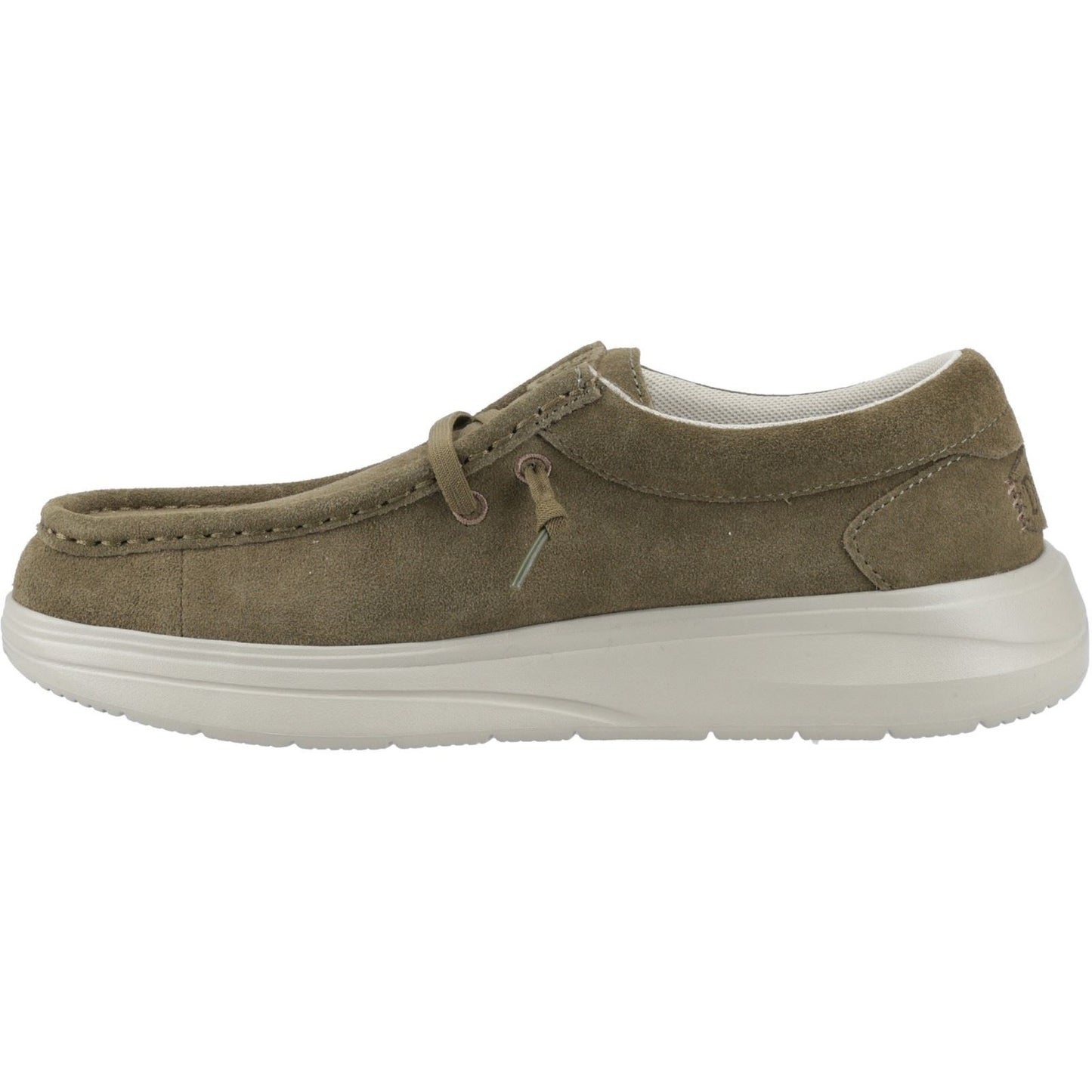 HEYDUDE Wally X Suede Suede Men's Dark Olive/Stone Grey Moccasins Shoes