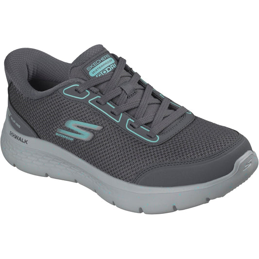 Skechers Go Walk Flex Mabel Textile Women's Charcoal/Turquoise Trainers
