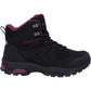Hi-Tec Jackdaw Mid WP Polyester Women's Black/Burgundy Hiking Boots