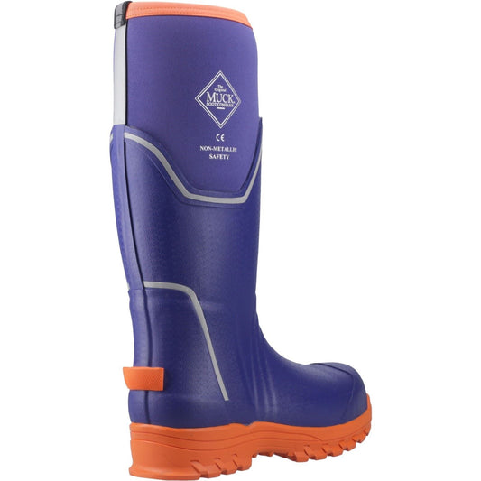 Muck Boots Grit S5 Rubber Women's Blue/Orange Wellington Boots