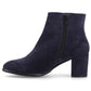Hush Puppies Claridy Suede Leather Women's Navy Heeled Ankle Boots