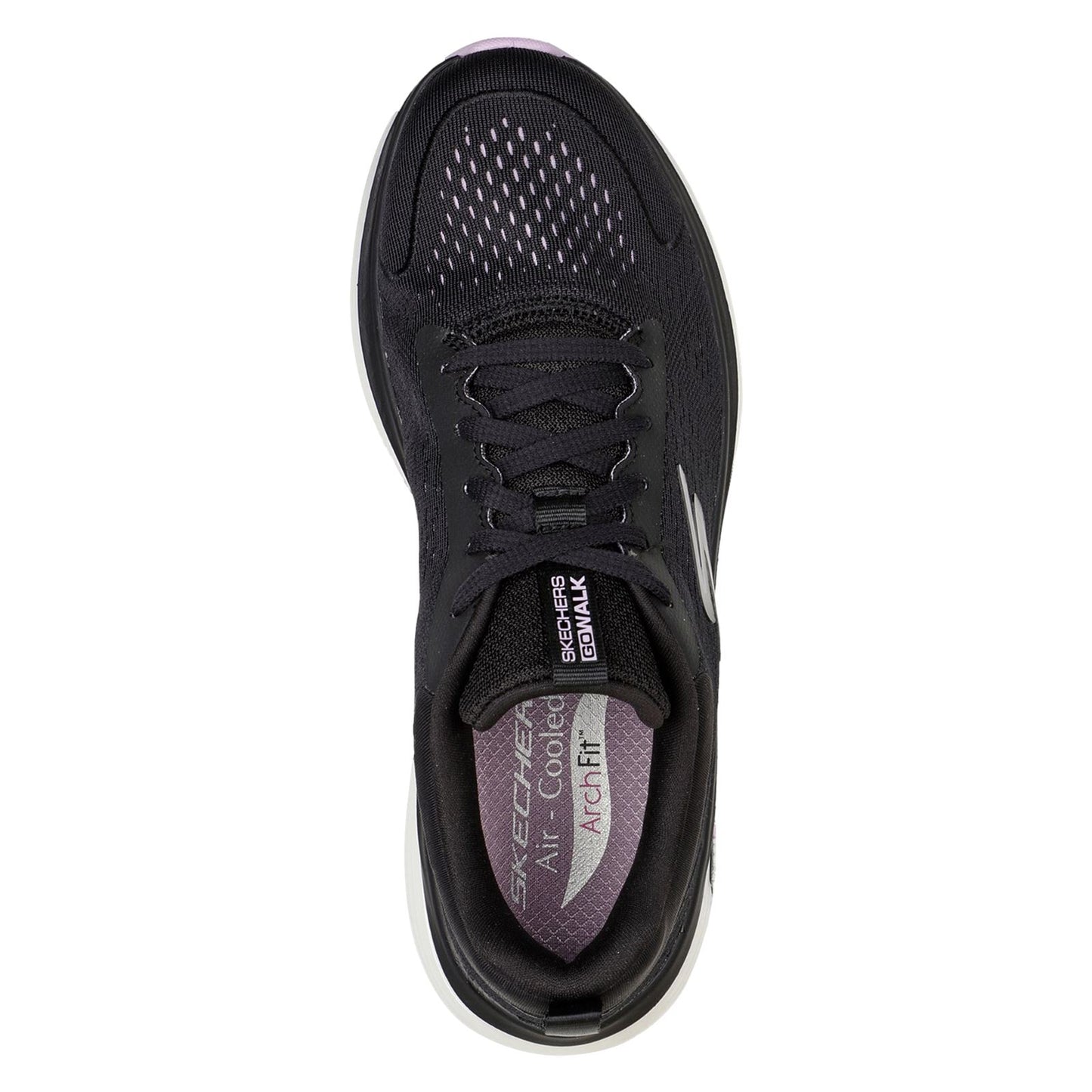Skechers Women's Go Walk Workout Walker Outpace Trainers in Black/Lavender