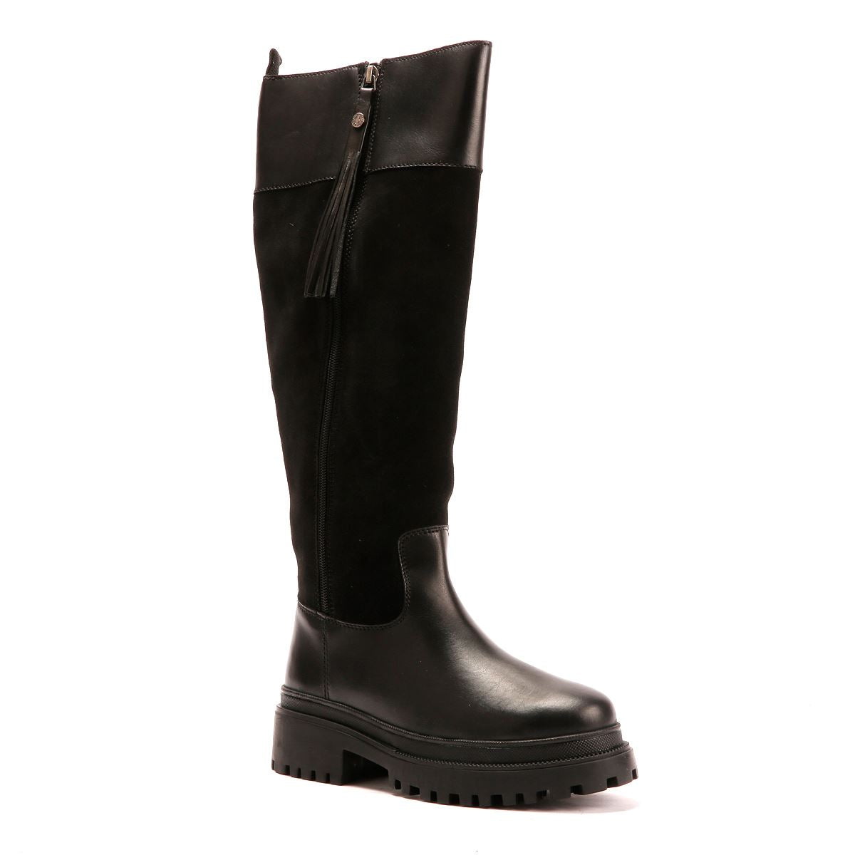 Osprey London The Bramble Tall Leather Women's Black Boots