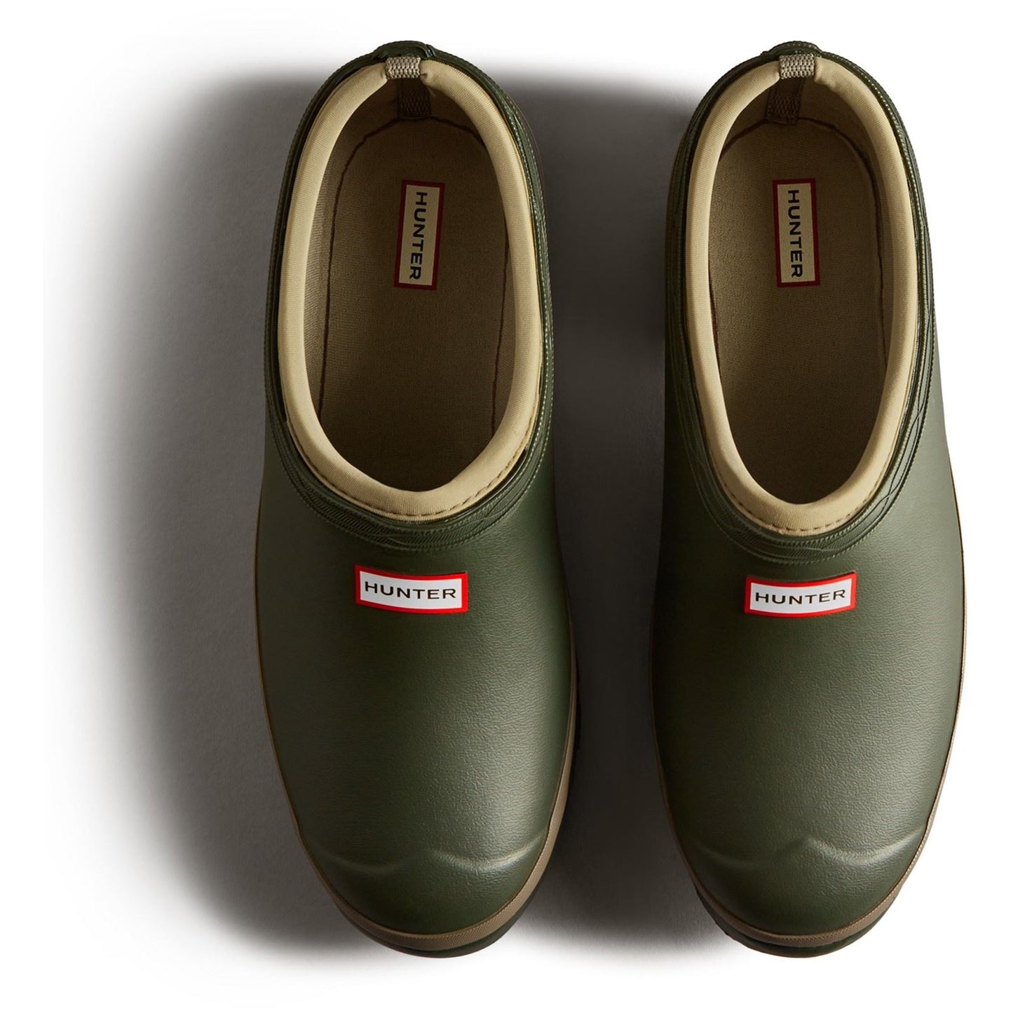Hunter Men's Gardener Clogs in Dark Olive/Clay