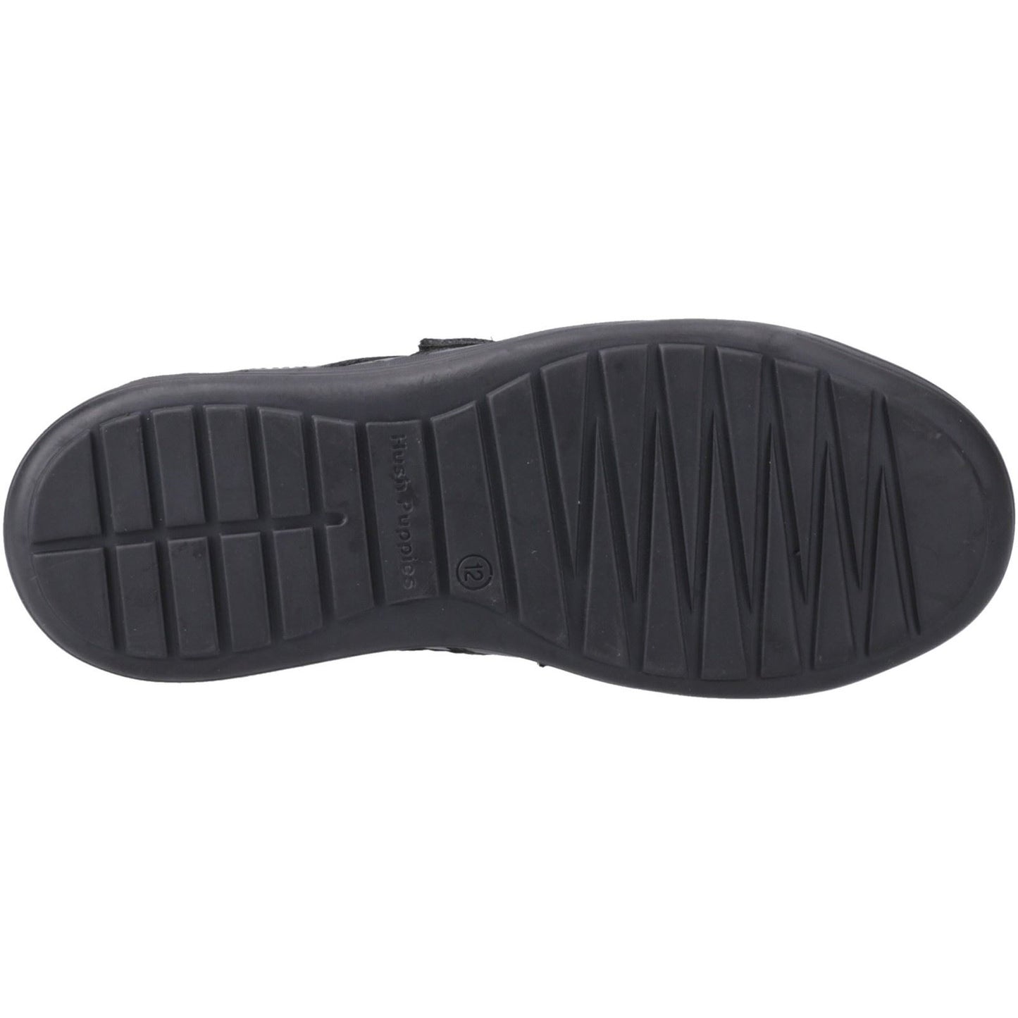 Hush Puppies Sully Leather Youth Black Shoes