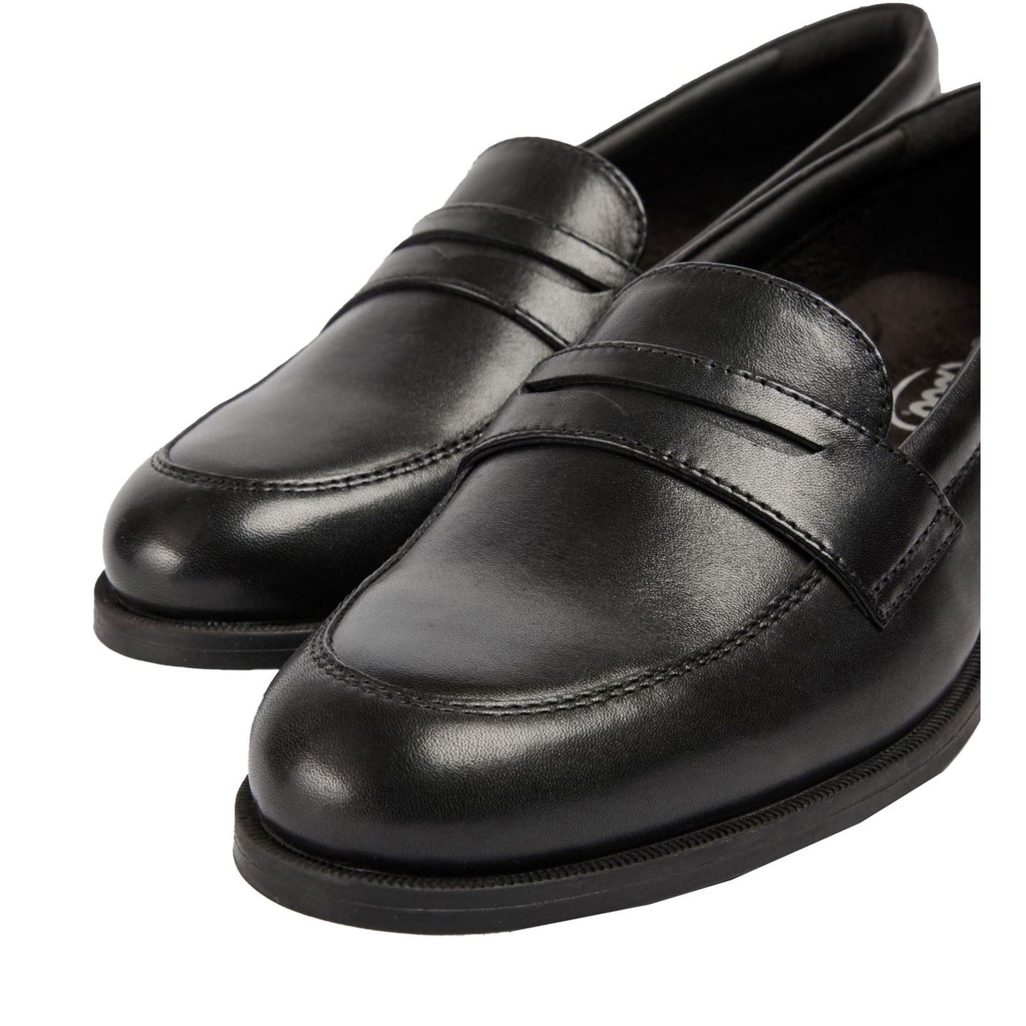 Pod Islay Leather Youth Black Loafers