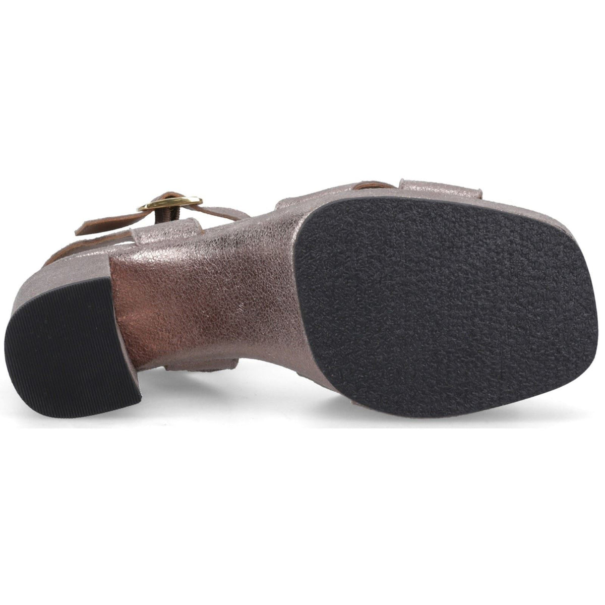 Hush Puppies Ophelia Leather Heel Suede Women's Pewter Slim Fit Sandals