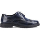 Hush Puppies Verity Hi-Shine Leather Women's Navy Brogues Shoes