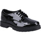 Hush Puppies Jayne Patent Leather Youth Black Lace-Up Shoes