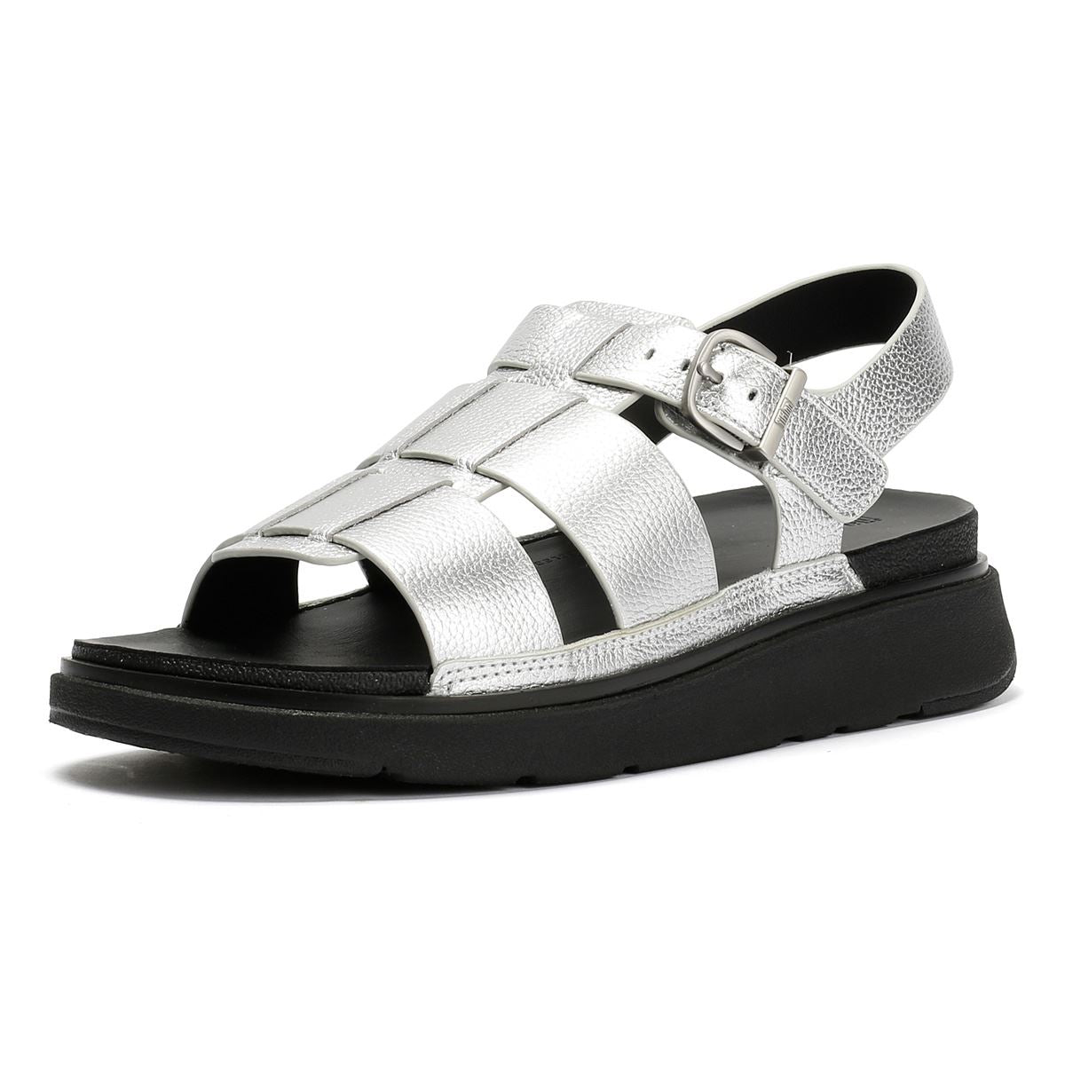 FitFlop GEN-FF Fisherman Leather Women's Silver Sandals