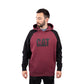 Caterpillar Men's Raglan Hooded Sweatshirt in Carmenere Heather/Black