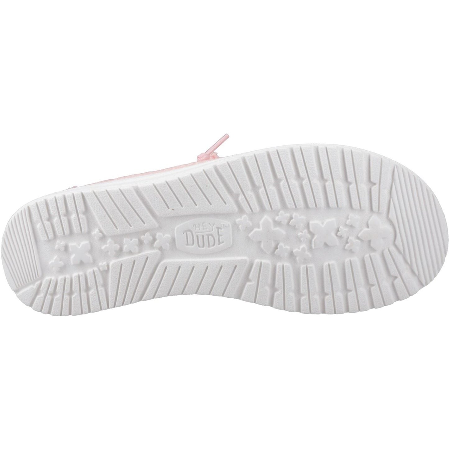 HEYDUDE Wendy Eyelet Lace Cotton Blend Women's Pale Pink Moccasins Shoes