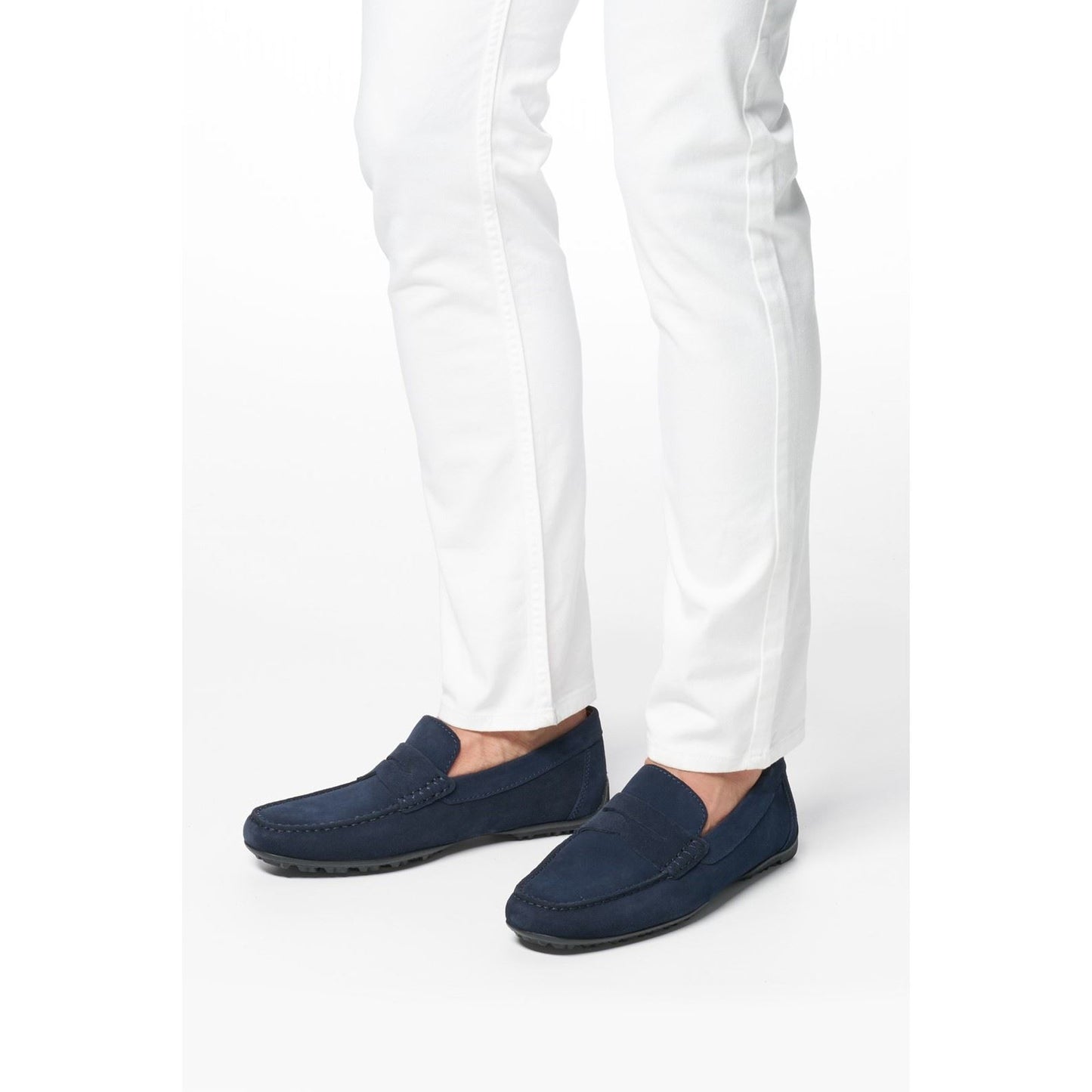 Geox U KOSMOPOLIS + GRIP Leather Men's Navy Loafers
