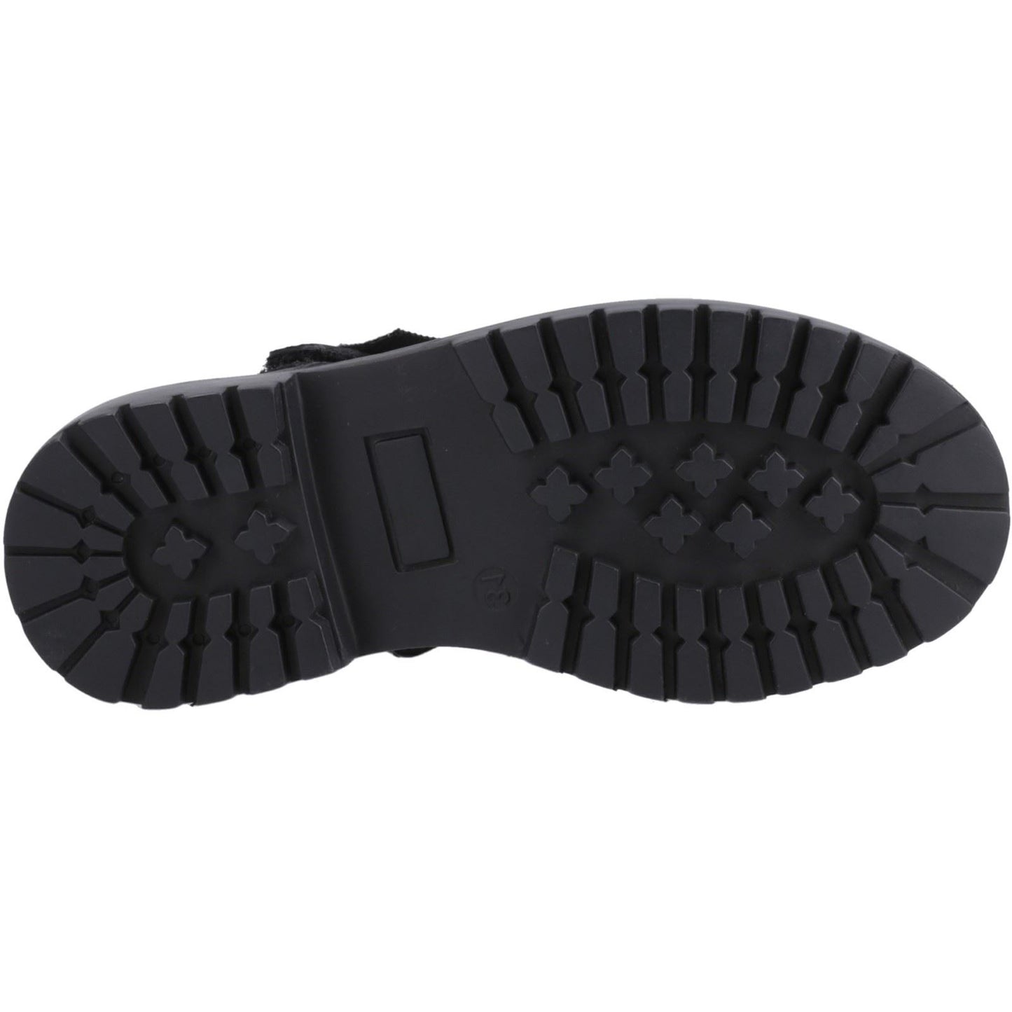 Hush Puppies Astrid Bow Leather Youth Black Shoes