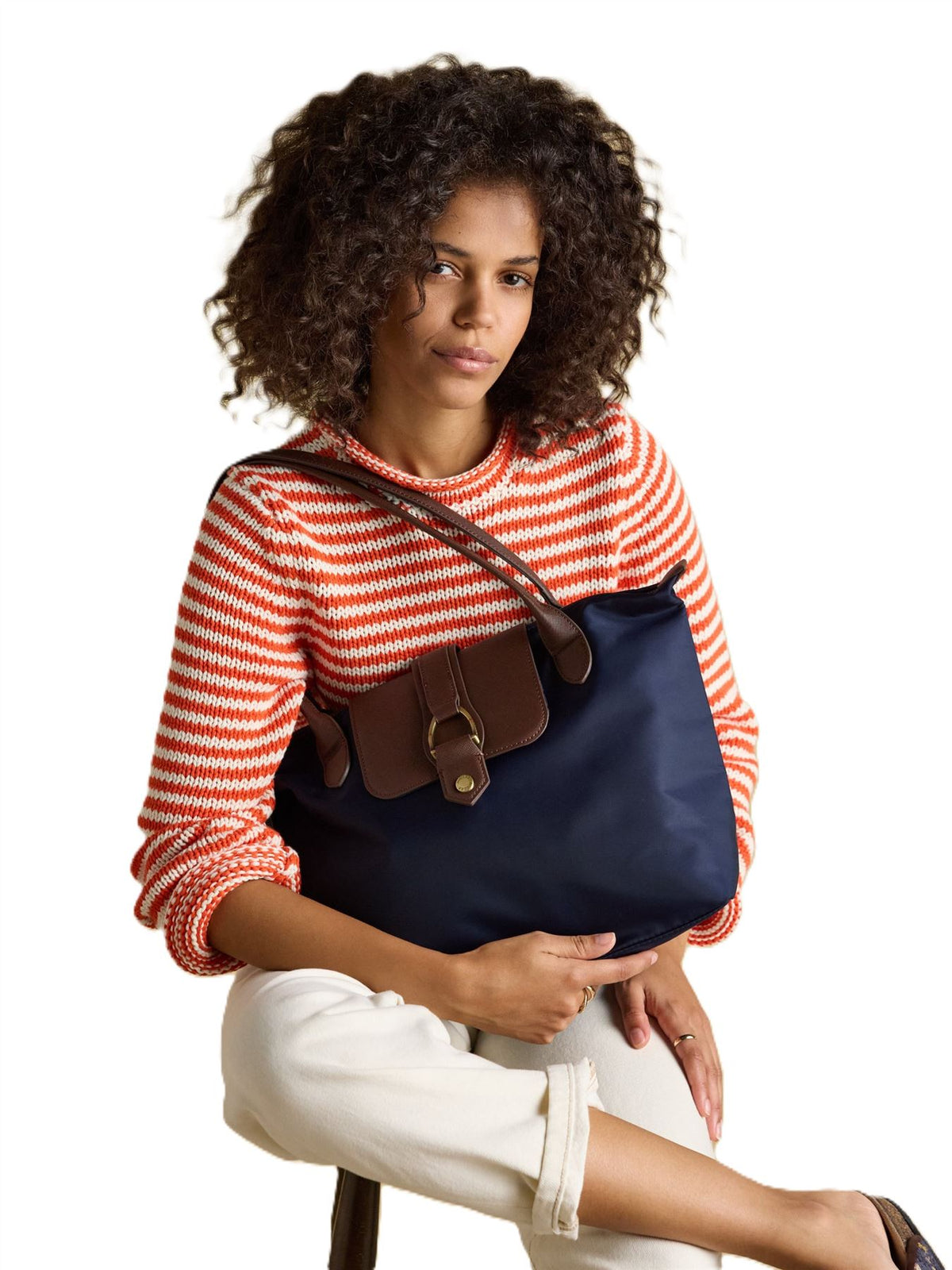 Joules Edie Women's Navy Shoulder Bag - Large