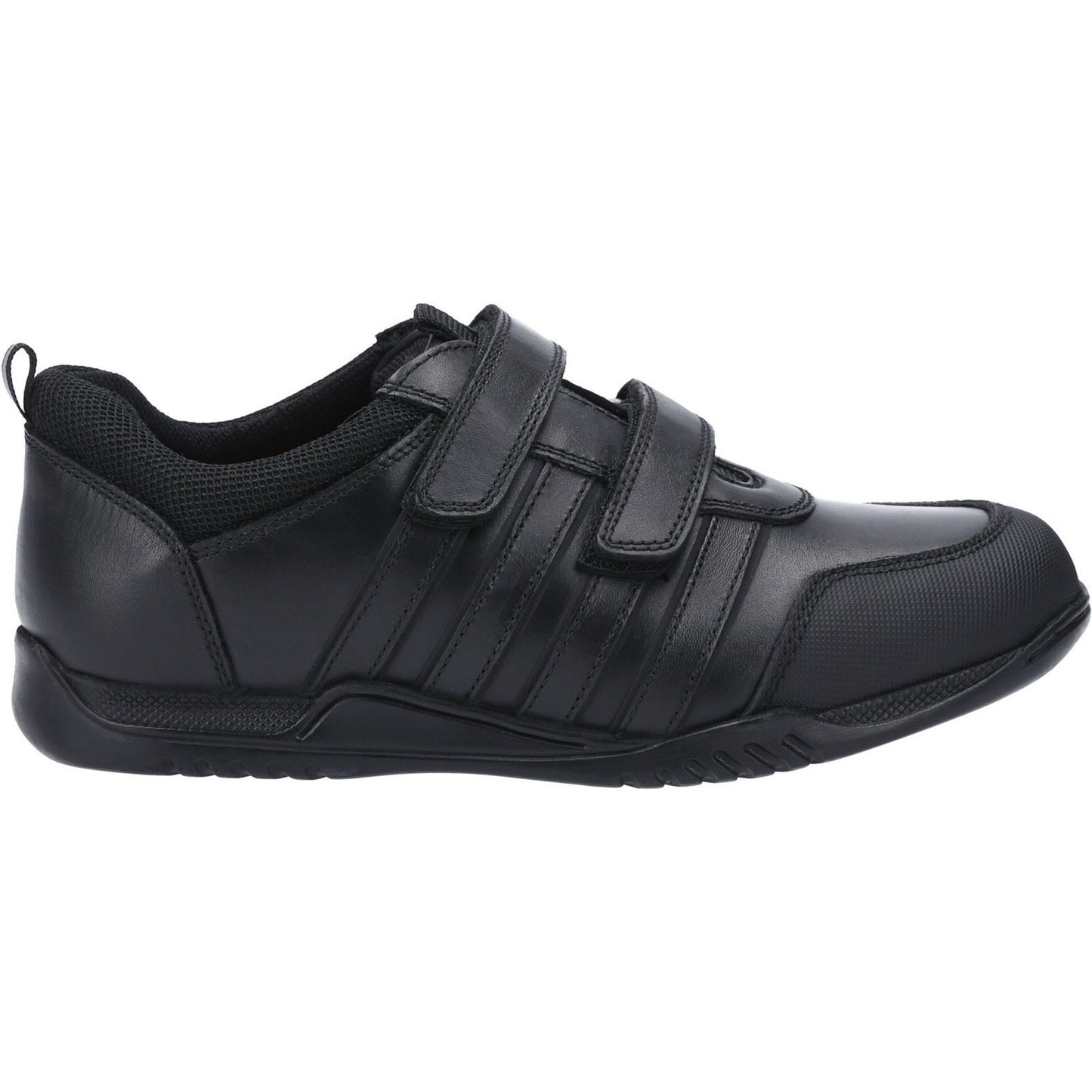 Hush Puppies Josh Junior Boys Black Leather Loafers