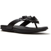 Fitflop Gracie Flower Leather Women's Black Flip Flops