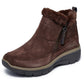 Skechers Easy Going Cool Zip! Leather Women's CHOCOLATE Winter Ankle Boots
