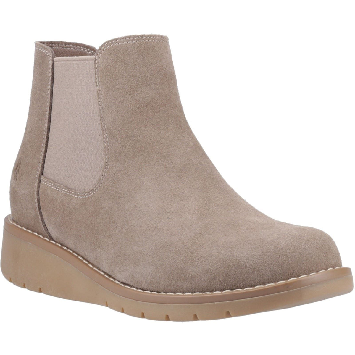 Hush Puppies Leonie Suede Women's Taupe Flat Chelsea Boots