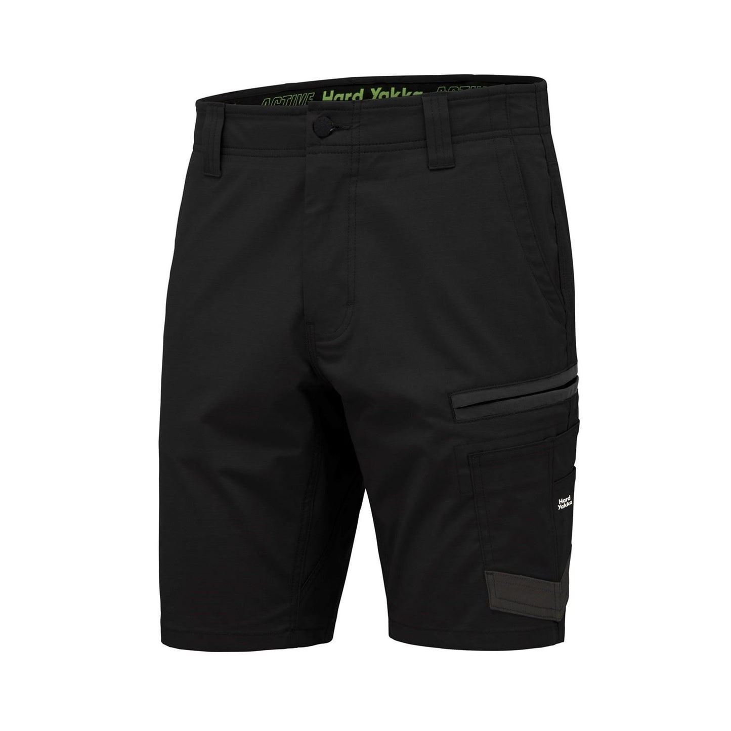 Hard Yakka Men's Raptor Active Mid-Short in Black
