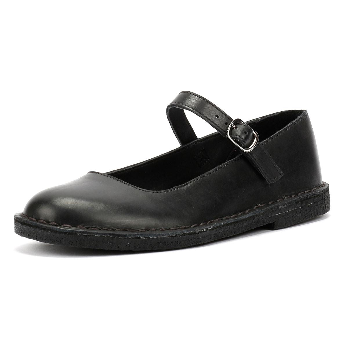 Clarks Originals Desert Jane Leather Women's Black Shoes