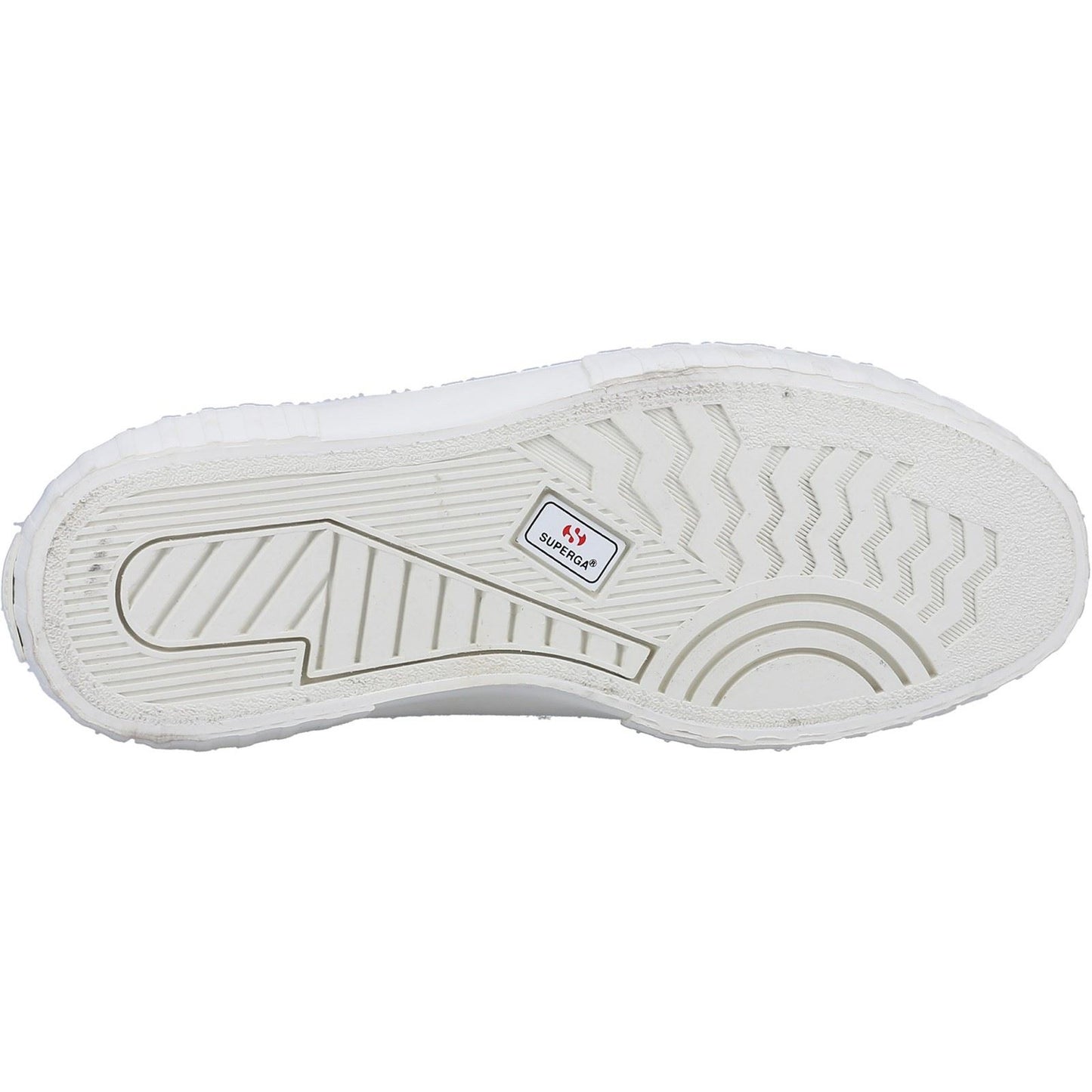 Superga Women's 2631 Calfhair Details Trainer in White Avorio/Leopard Spots