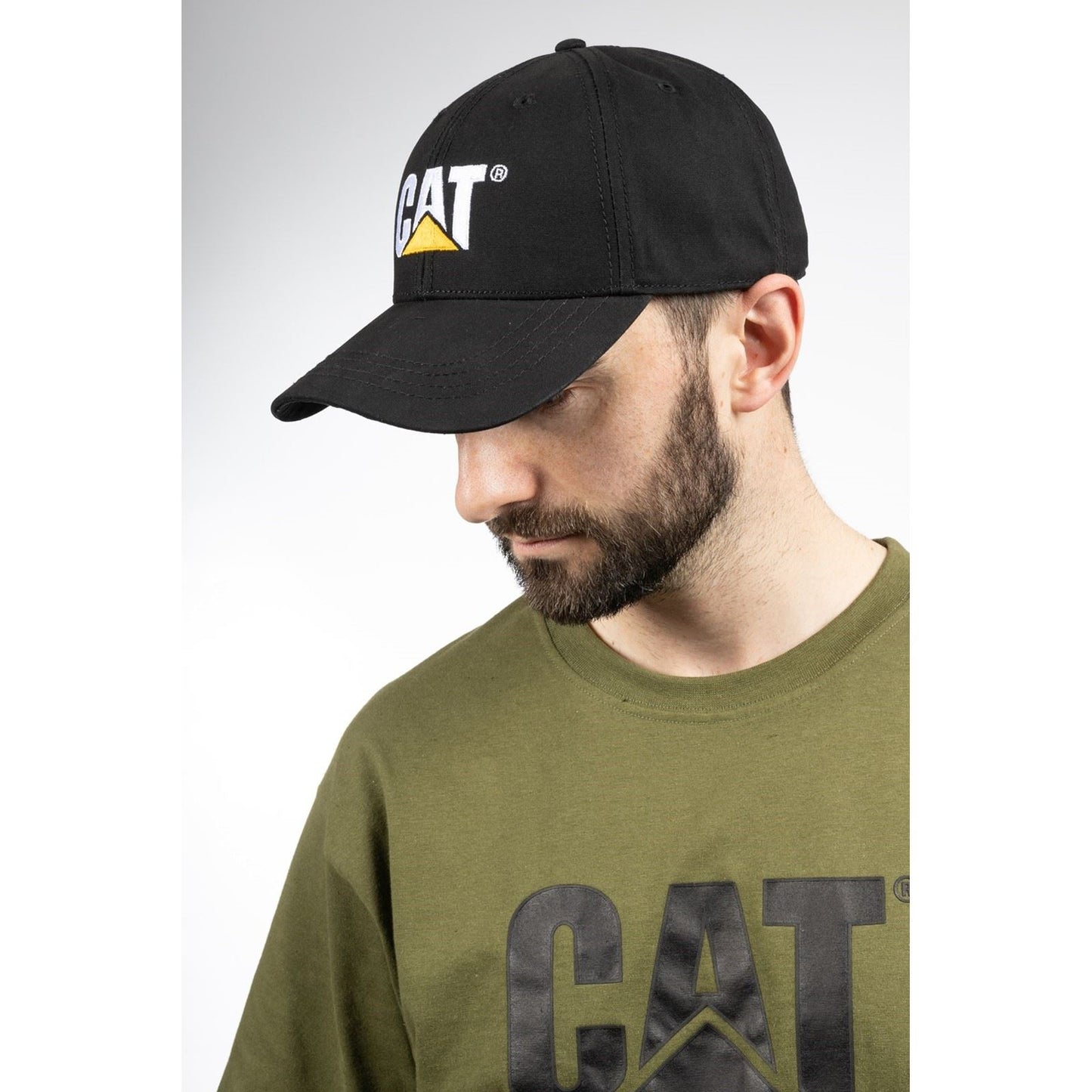 Caterpillar Trademark Cotton Unisex Adults's Black Baseball Caps