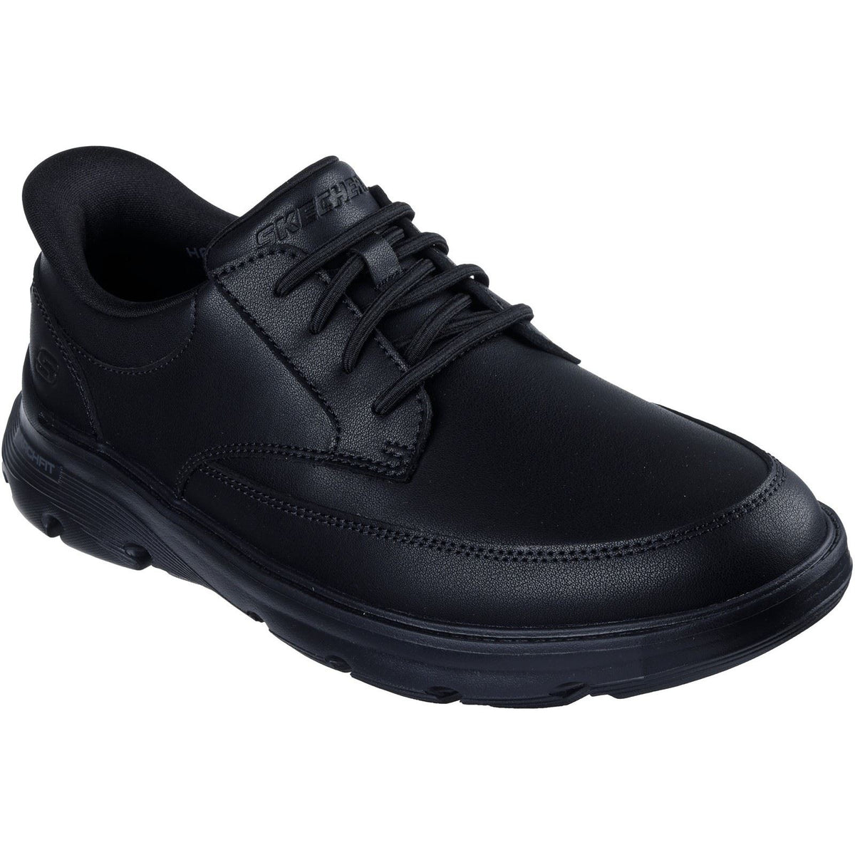 Skechers Arch Fit Garza Rowan Leather Men's Black Lace-Up Shoes