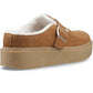 Hush Puppies Blanche Fur Leather Women's Tan Mules
