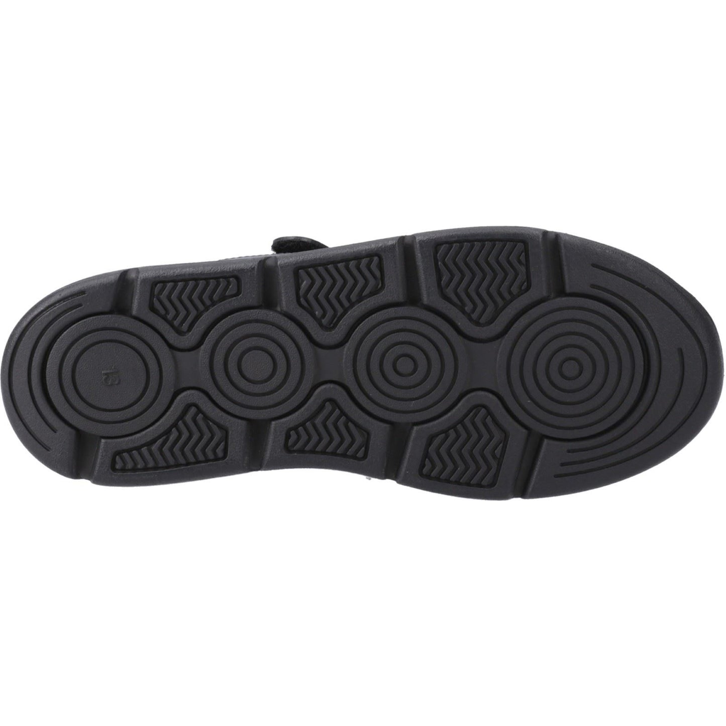 Hush Puppies Alfie Bungee Leather Junior Black Shoes